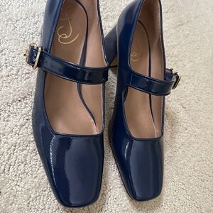 Sam Edelman patent navy Mary Jane shoes 9